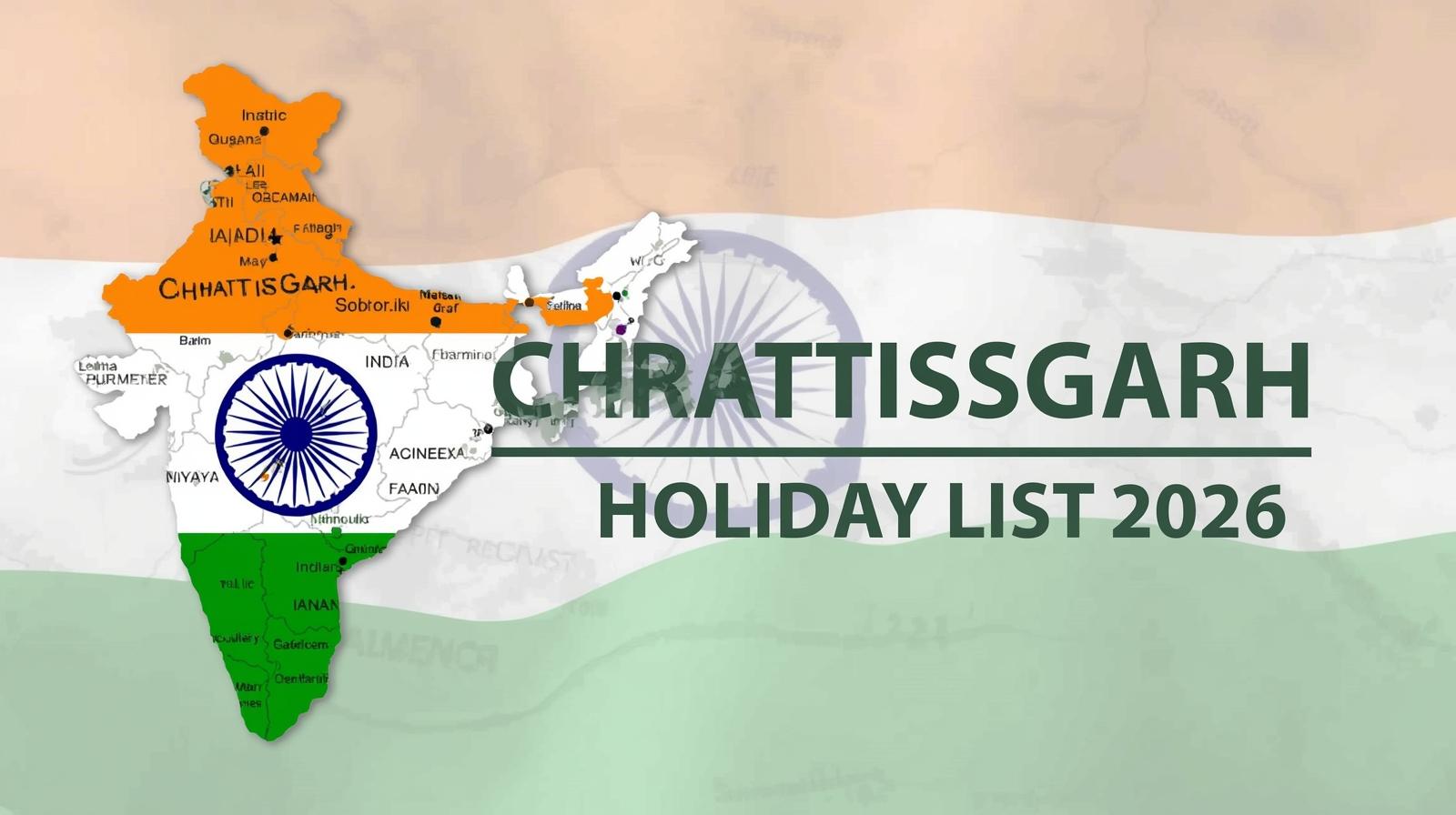 Government of Chhattisgarh Issues List of Holidays for the Year 2026