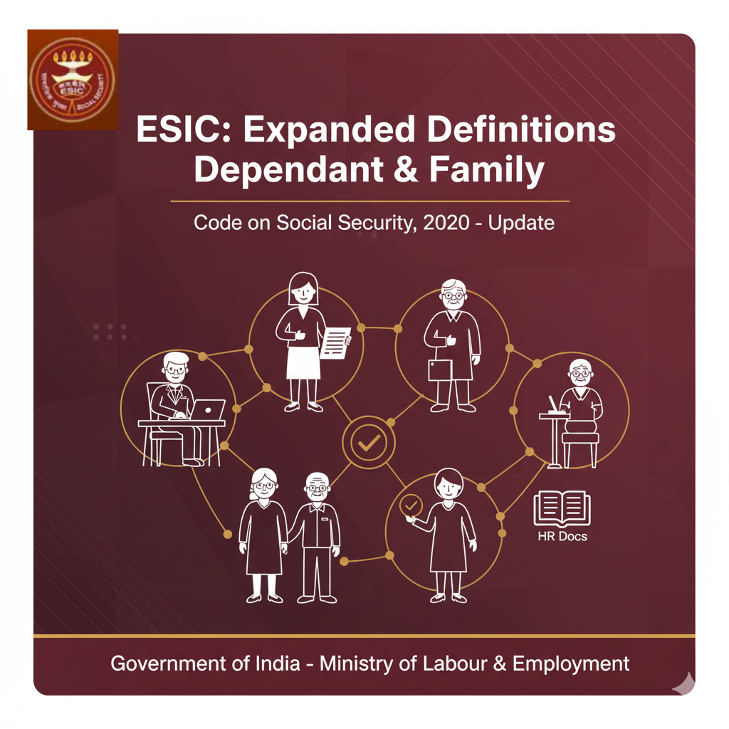 ESIC Implements New Definitions of Dependant &amp; Family as per COSS 2019 - Effective 21 Nov 2025