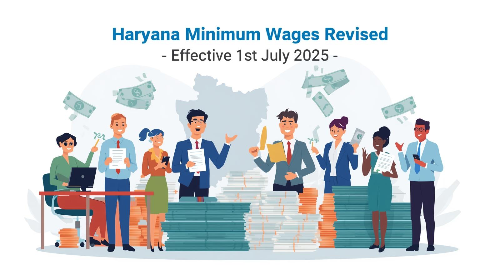 Haryana Government Revises Minimum Wages Effective 1st July 2025