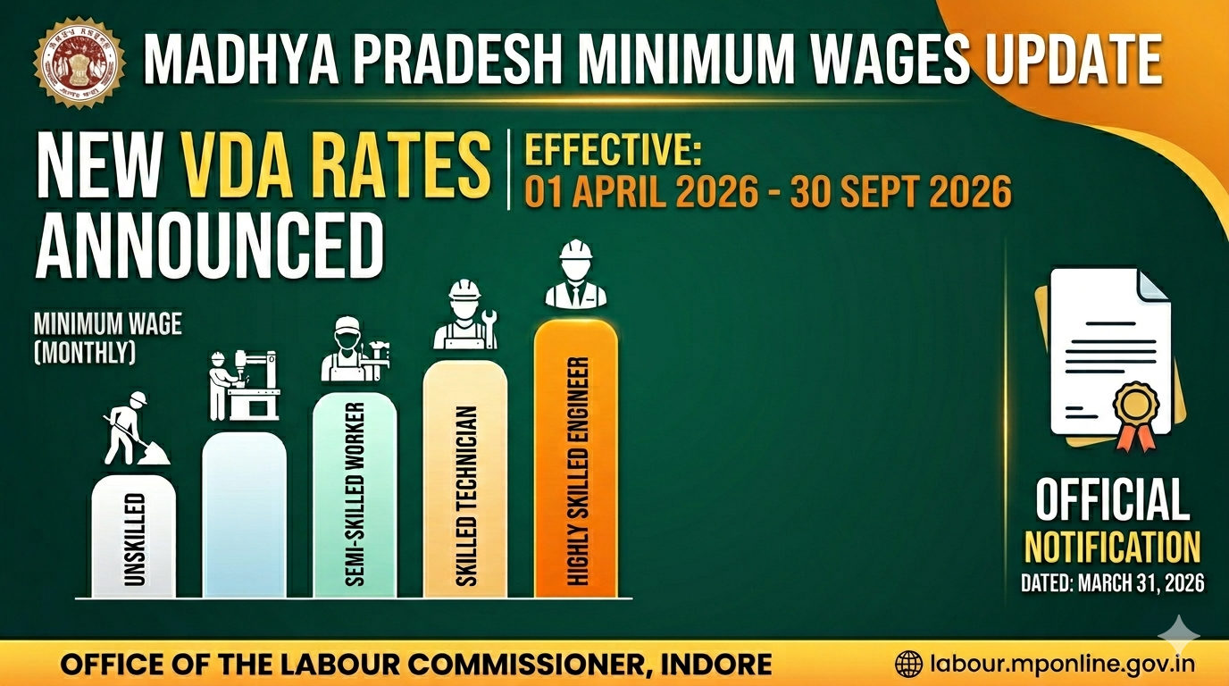 Madhya Pradesh Minimum Wages Revised - April 2026 to September 2026